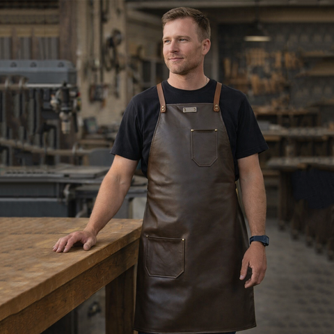 2 Pockets Leather Apron