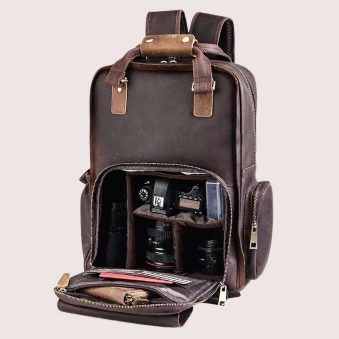 THE GAETANO LARGE LEATHER BACK PACK