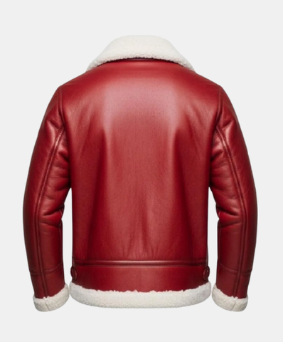 Christmas Leather Jacket Men – Red Santa Jacket