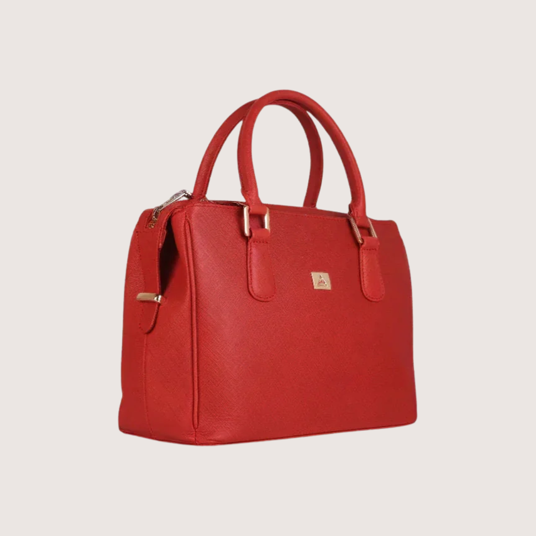 Sienna Luxe Red Leather Handbag