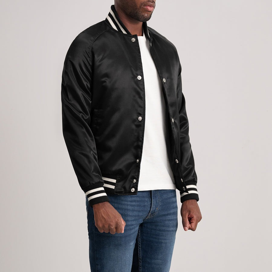 Xander Black Varsity Jacket