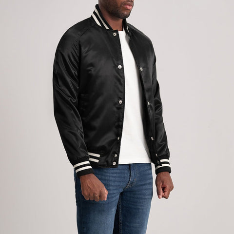Xander Black Varsity Jacket
