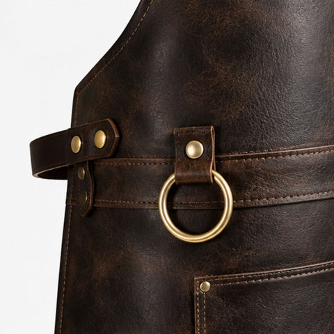 Full Grain Dark Brown Blacksmith Leather Apron