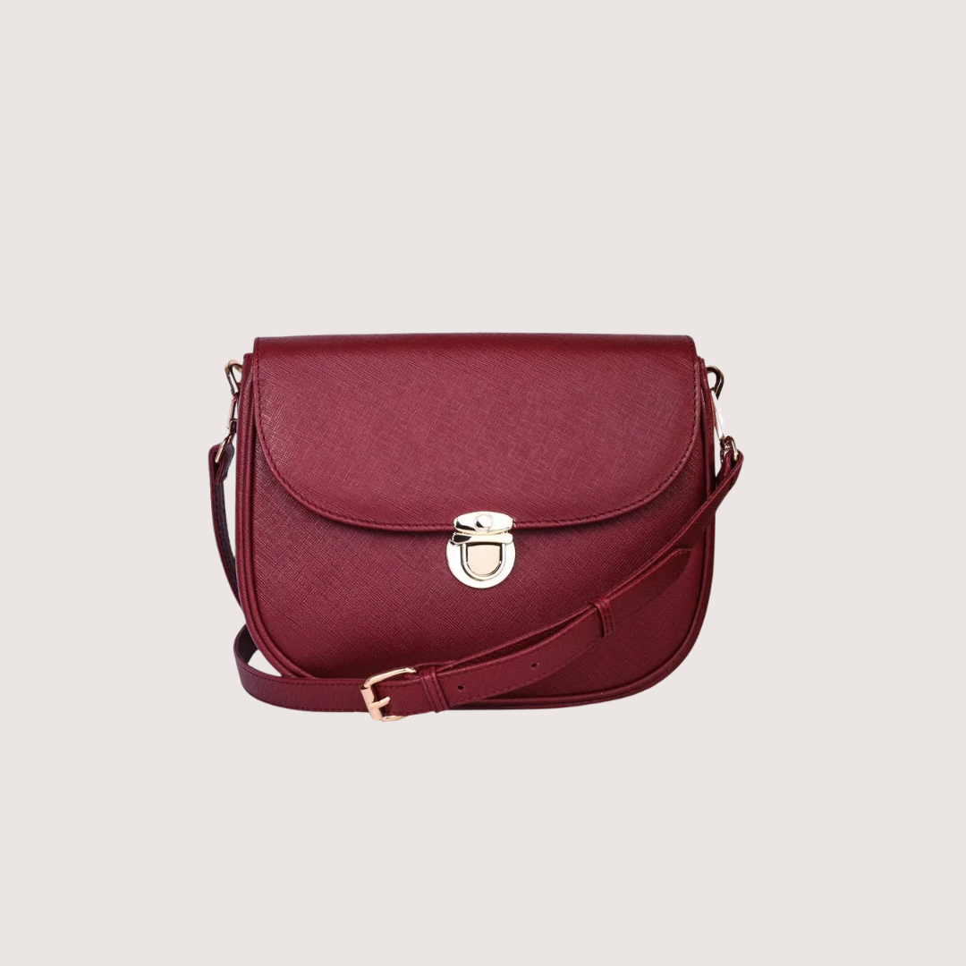 Maroon Ember Leather Handbag