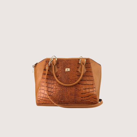 Mystique Tan Brown Leather Handbag