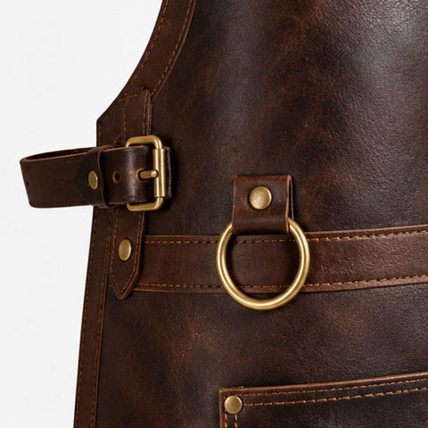 Master Butcher Dark Brown Full Grain Leather Apron