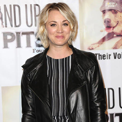 Kaley Cuoco Leather Jacket