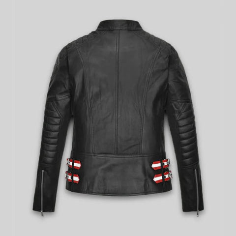 Claire Foy The Girl in the Spider's Web Leather Jacket #2