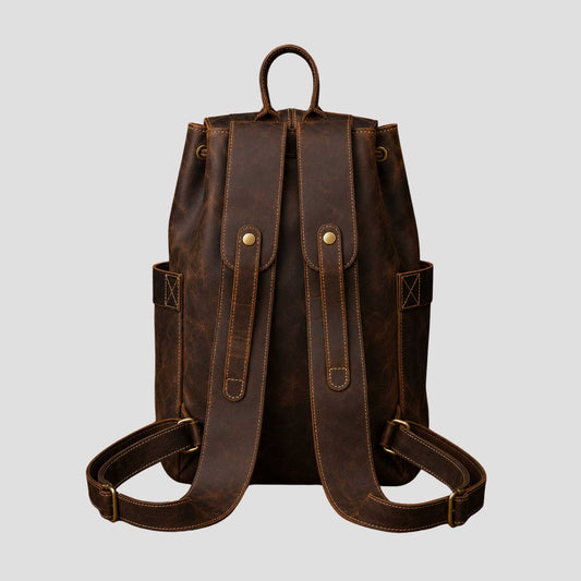 Laurel Vintage Leather Travel Rucksack