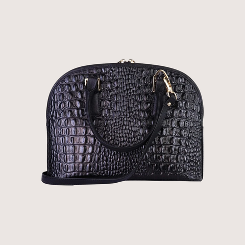 Black Ember Leather Handbag