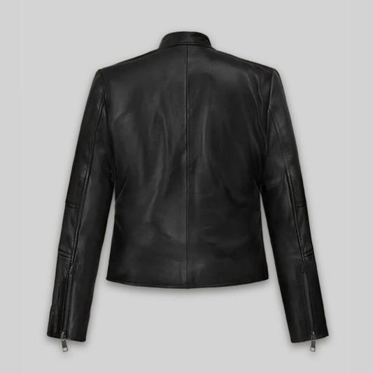 Carrie Anne Moss The Matrix Resurrections Leather Jacket