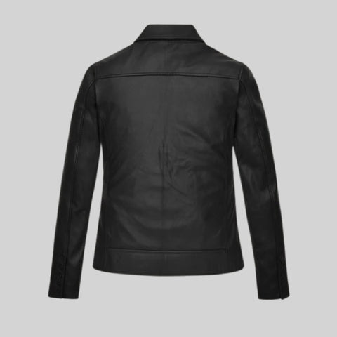 Emma Stone Leather Jacket #1