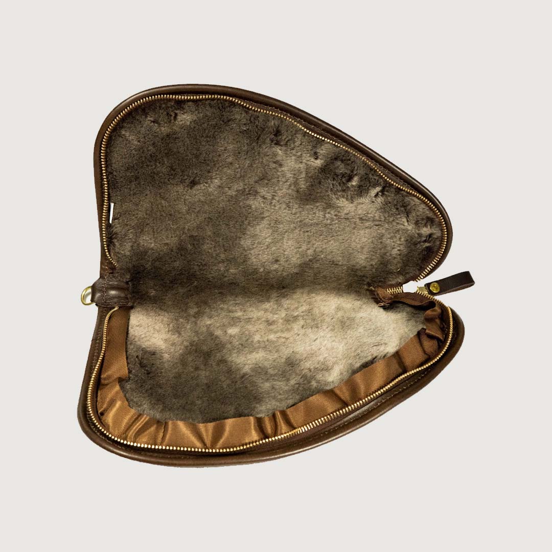 Shearling Lining Leather Pistol Pad