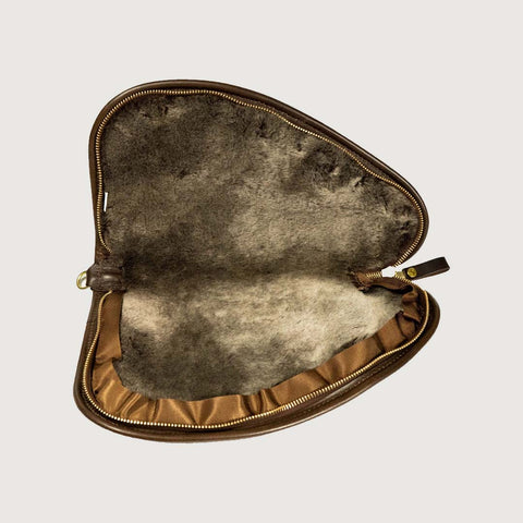 Shearling Lining Leather Pistol Pad