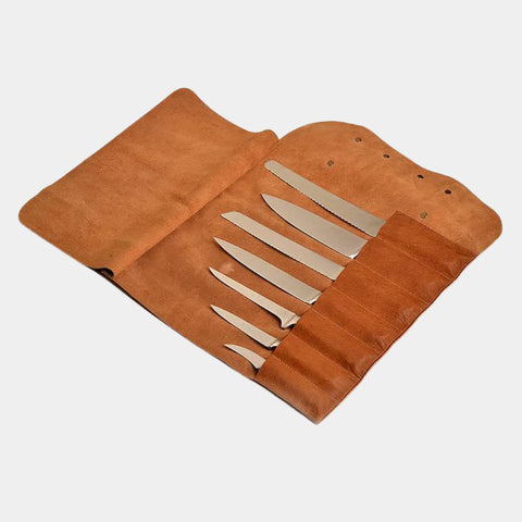 Rustic Leather Knife Roll