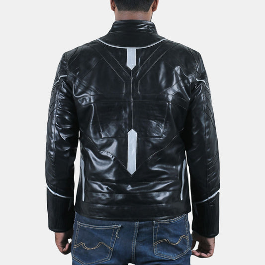 Leather Clan Men's Avengers Infinity War Black Panther Synthetic Leather Jacket
