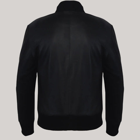 Timeless Midnight Leather Blazer