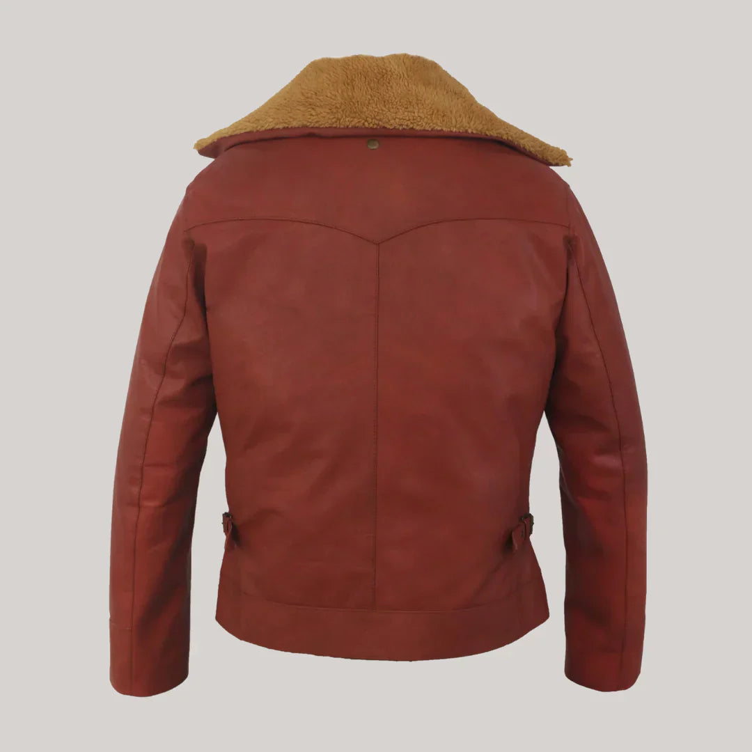 Mens Camel Brown Bomber Leather Jacket