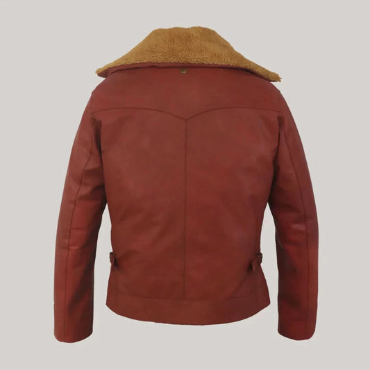 Mens Camel Brown Bomber Leather Jacket