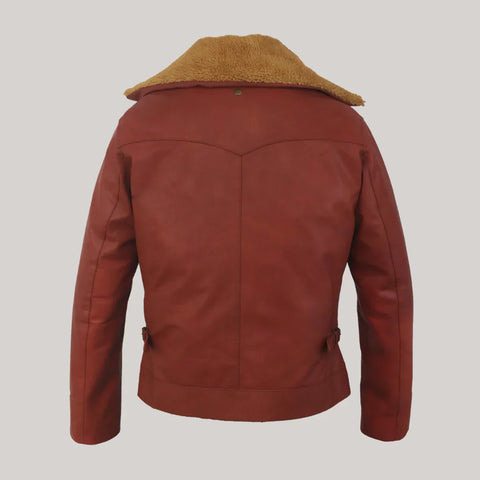 Mens Camel Brown Bomber Leather Jacket