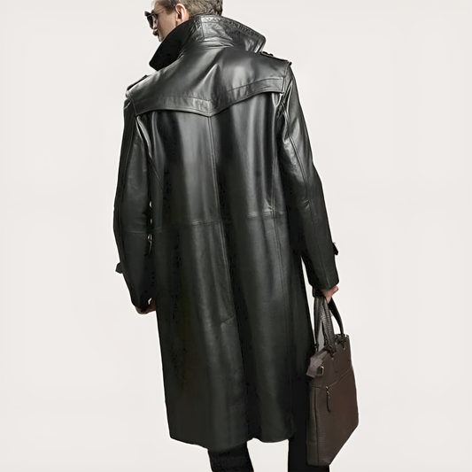 Leather Long Coat #205