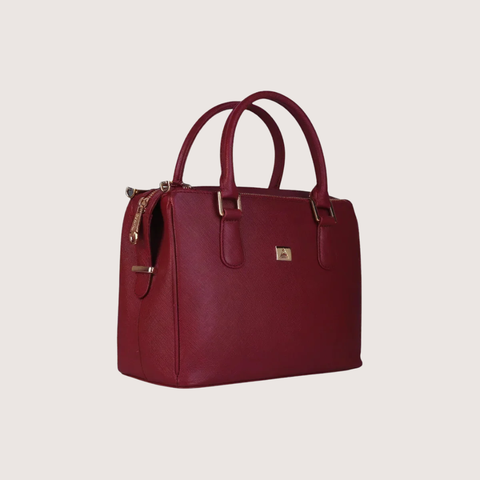 Sienna Luxe Maroon Leather Handbag