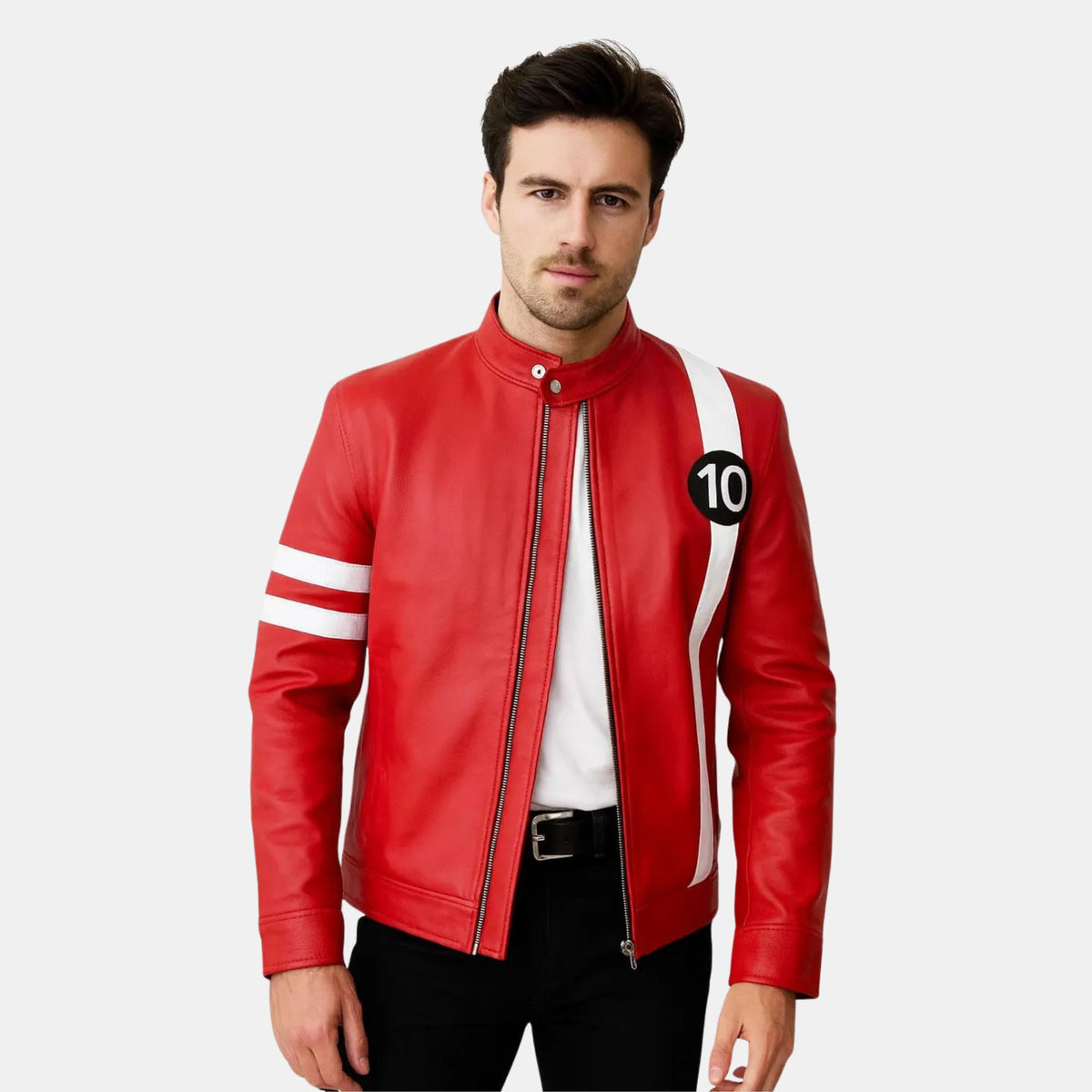 Superhero Ryan Kelley Ali   en Swarm Tennyson Ben 10 Green Cosplay Leather Jacket