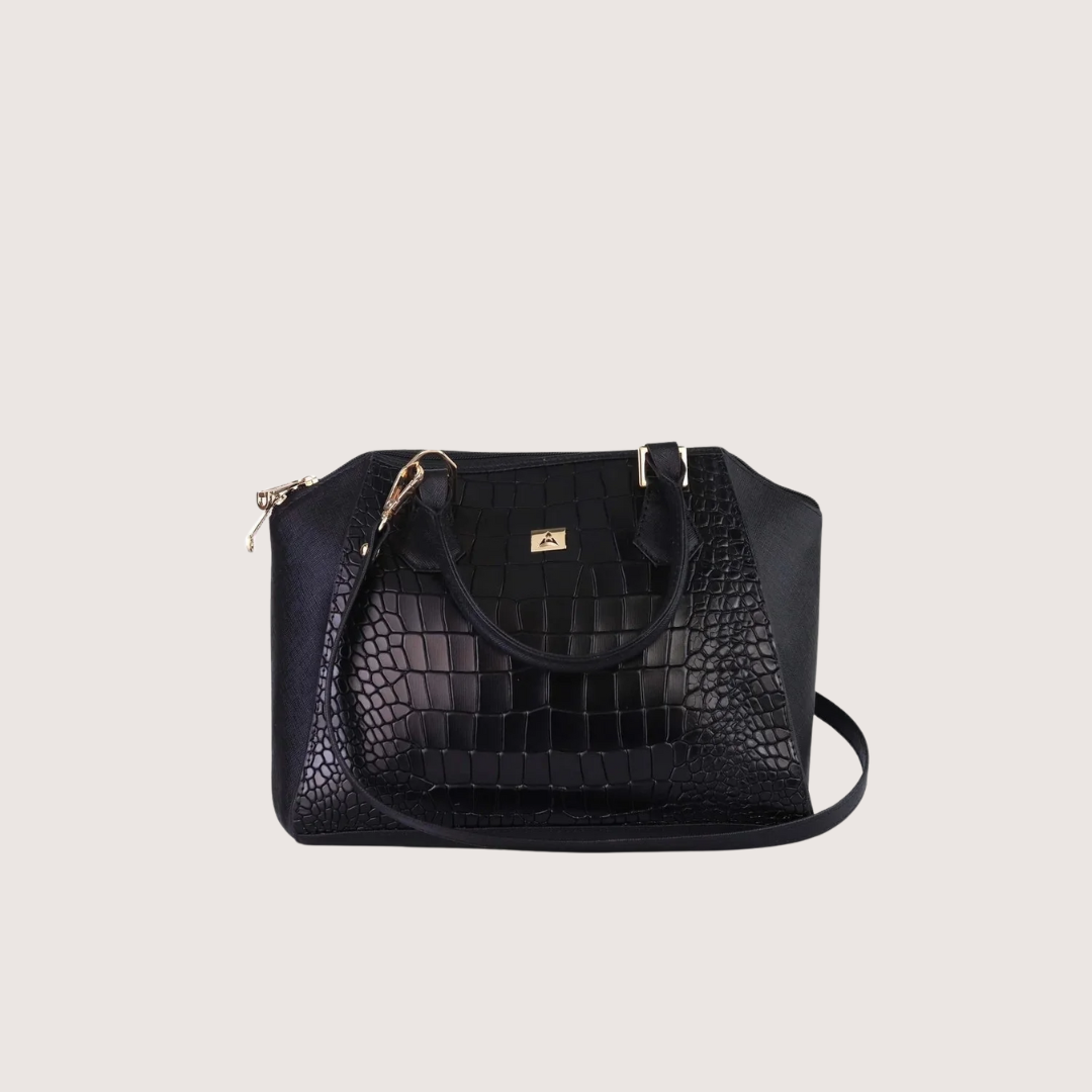 Mystique Black Leather Handbag