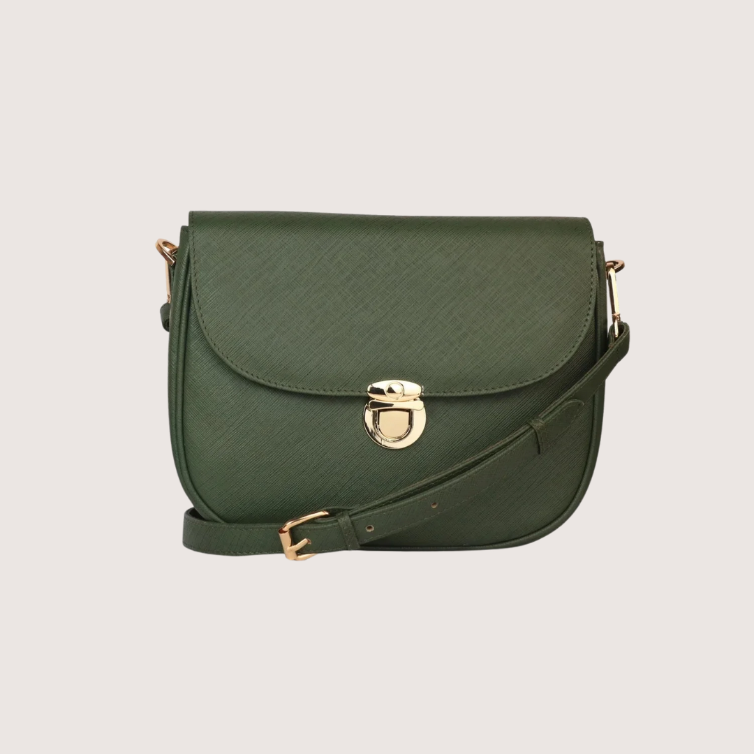 Green Ember Leather Handbag