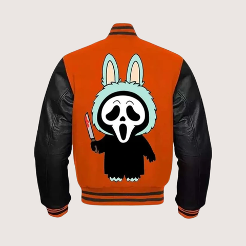 Halloween Labubu Ghostface Varsity Jacket