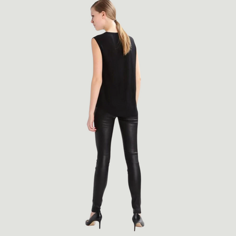 WOMEN STRETCH LEATHER PANTS