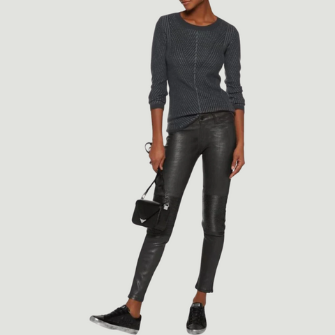 LEATHER MOTO PANTS