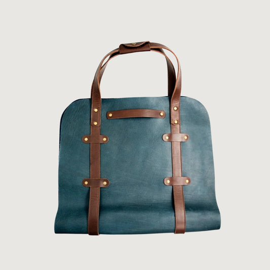 Full Grain Leather Wood Log Carrier