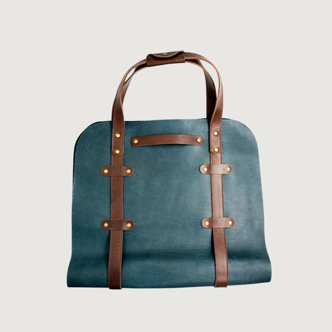 Full Grain Leather Wood Log Carrier