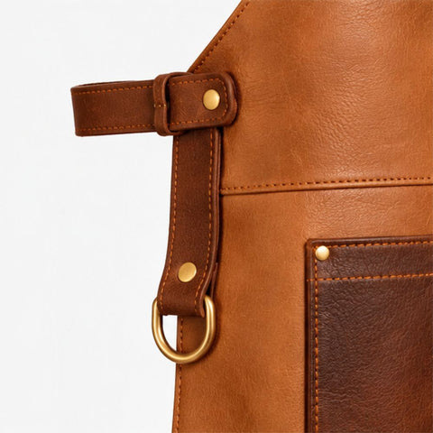 Oakridge Brown Leather Chef Apron