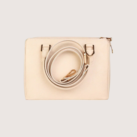 Sienna Luxe White Leather Handbag