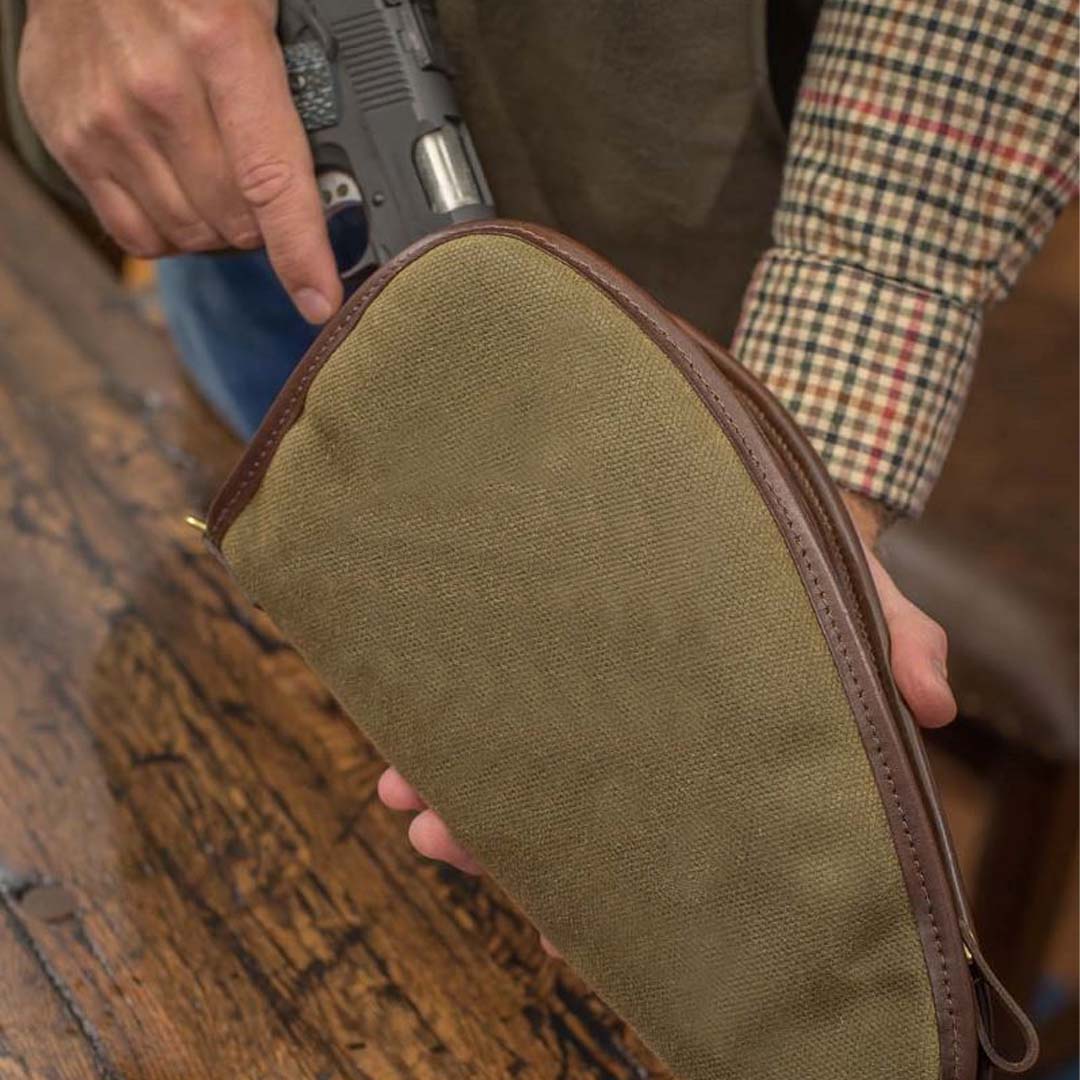 Canvas & Leather Pistol Case