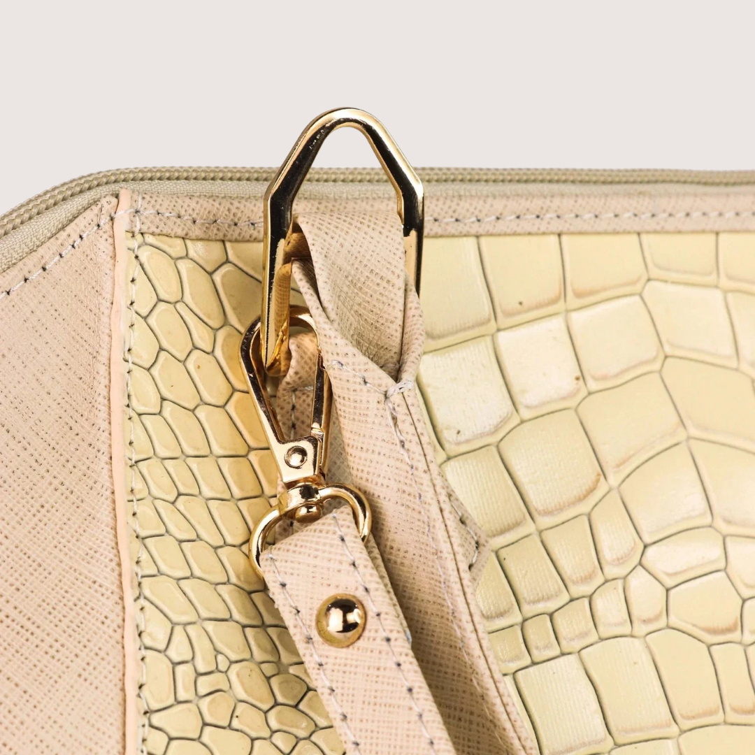 Mystique White Leather Handbag