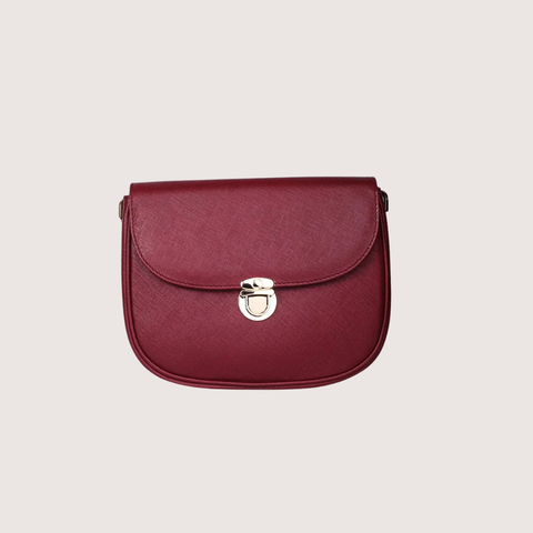 Maroon Ember Leather Handbag