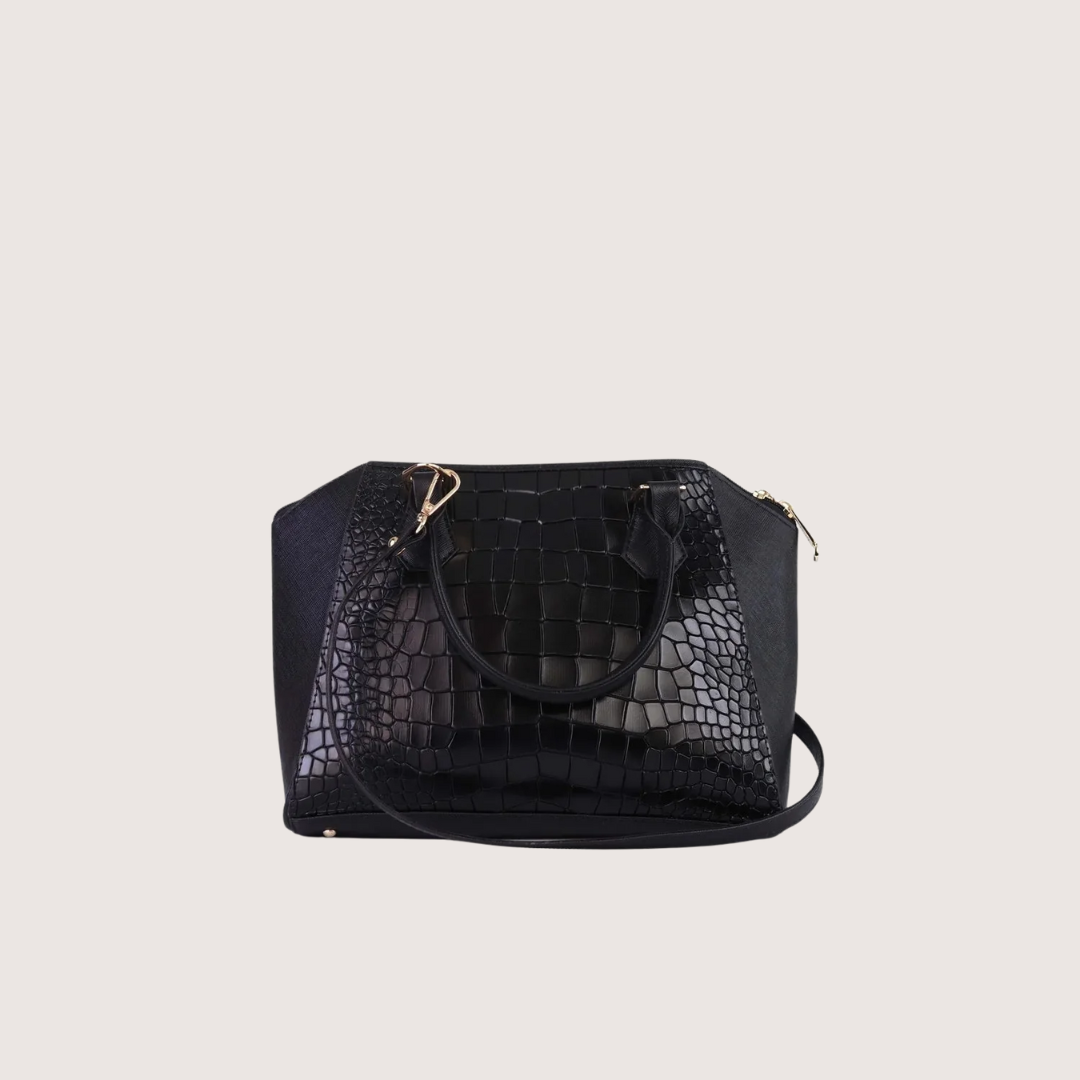 Mystique Black Leather Handbag