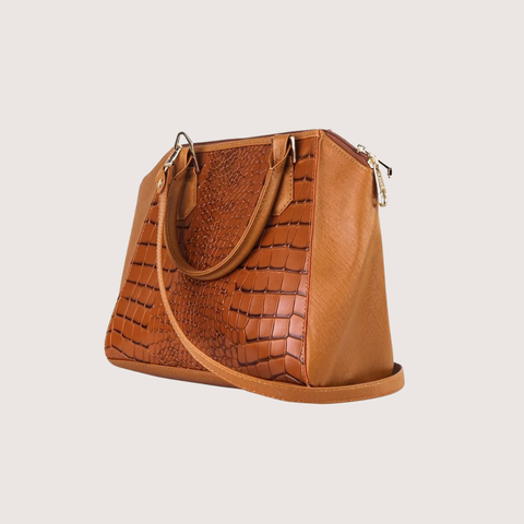Mystique Tan Brown Leather Handbag