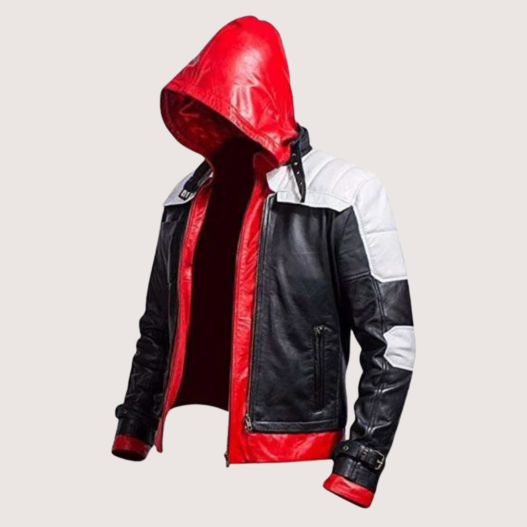 Red Hood Arkham Knight Leather Jacket