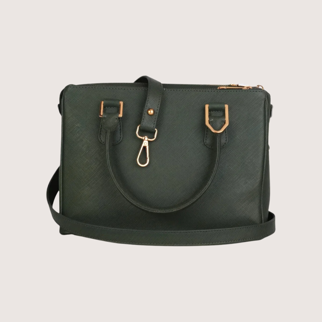 Sienna Luxe Green Leather Handbag