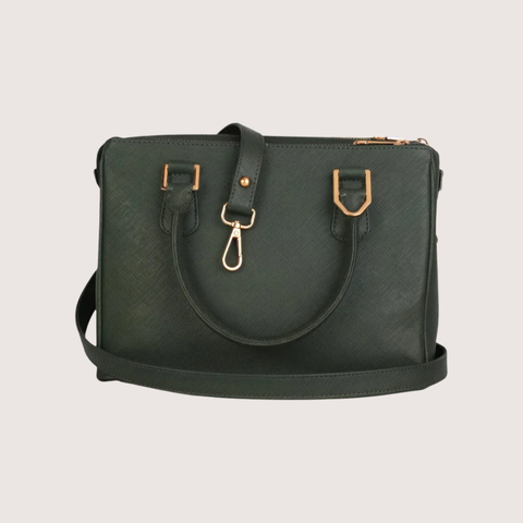 Sienna Luxe Green Leather Handbag