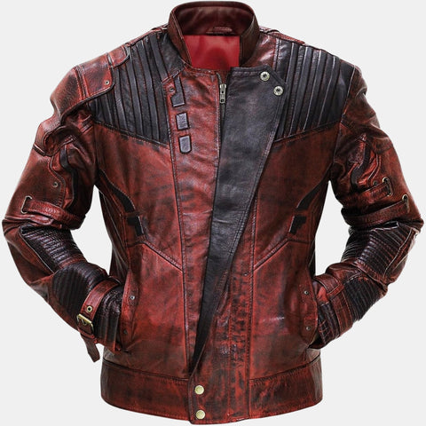 Leather Clan Men's Chris Pratt Guardians of the Galaxy Star Lord Leather Jacket