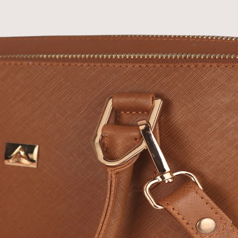 Sienna Luxe Brown Leather Handbag