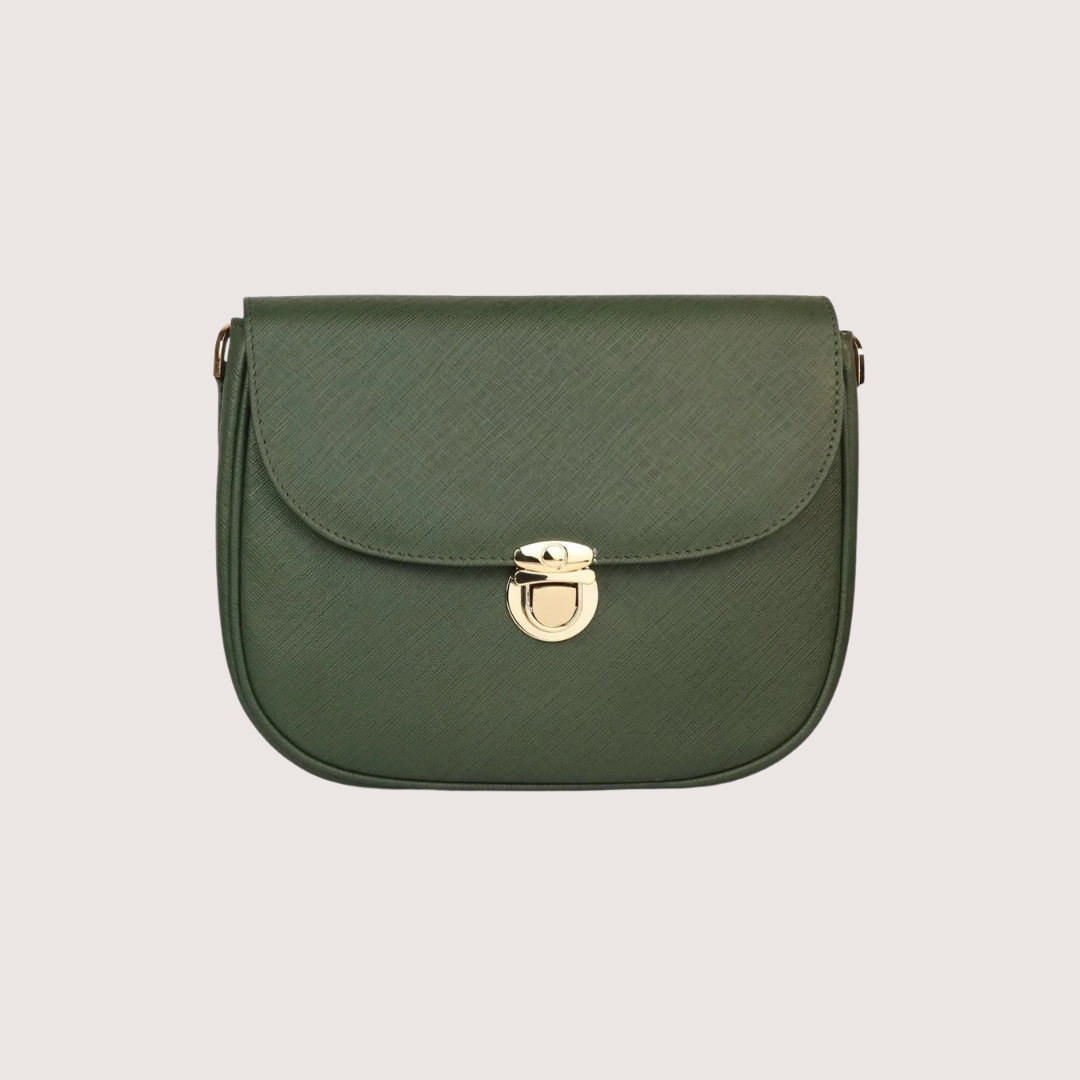 Green Ember Leather Handbag