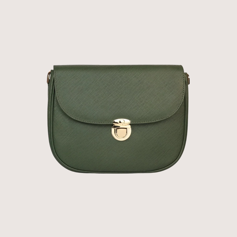 Green Ember Leather Handbag