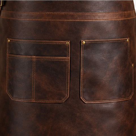 Master Butcher Dark Brown Full Grain Leather Apron