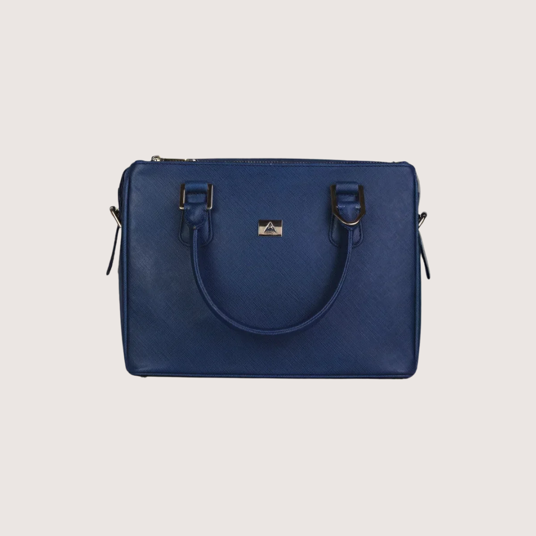 Sienna Luxe Blue Leather Handbag